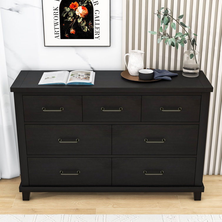 Rustic deals black dresser